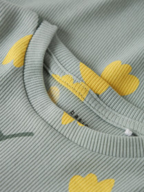 NAME IT T-shirt Vemma Aqua Gray Lemon